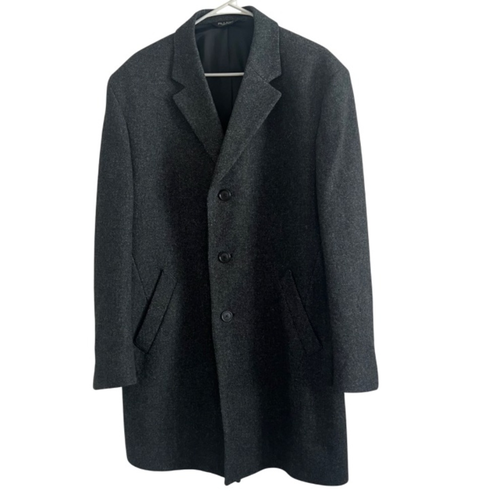 Jos A Bank Wool Button Front Collared Trench Coat Men's Size 42R